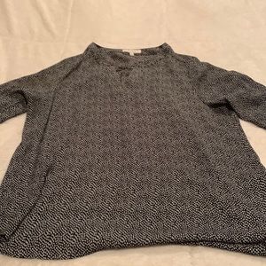 Black and white blouse